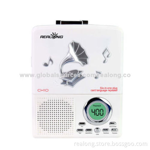 LCD cassette player with USB/TF card function